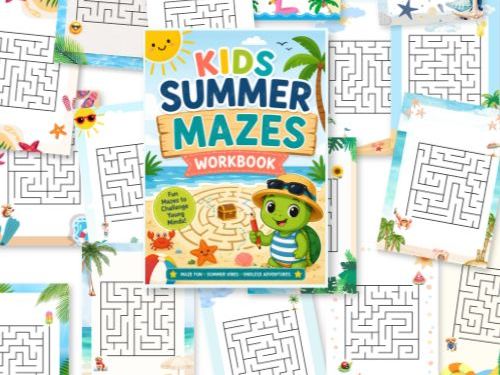 Summer Mazes Activity Workbook | Printable Fine Motor & Early Finisher Activities