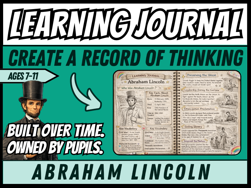 Abraham Lincoln and the Civil War | Learning Journal | Year 3-6