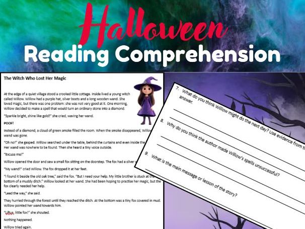 KS2 Halloween Reading Comprehension - The Witch Who Lost Her Magic