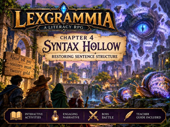 Lexgrammia Chapter 4: Syntax Hollow | Sentence Structure & Word Order | KS3 SEN/EAL