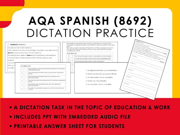 NEW SPEC Spanish Dictation Practice