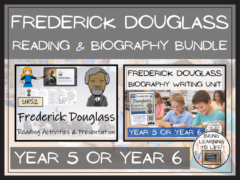 Frederick Douglass Reading Comprehension & Biography Bundle | UKS2