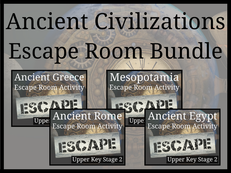 Ancient Civilizations Escape Room Activity Bundle Volume 1 | Year 5 or Year 6