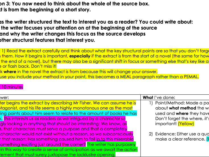 Language P1 guide- AQA