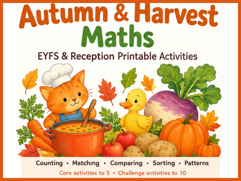 Autumn & Harvest Maths – EYFS & Reception Printable Activities