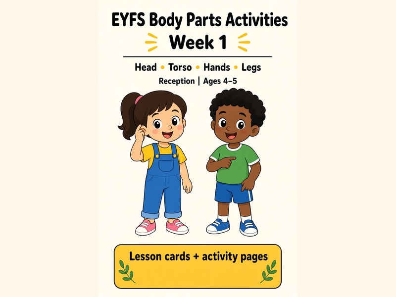 EYFS Body Parts Activities Week 1