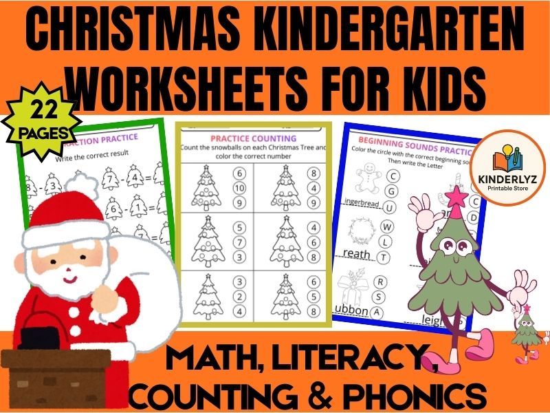 22 Christmas math worksheets for Kids