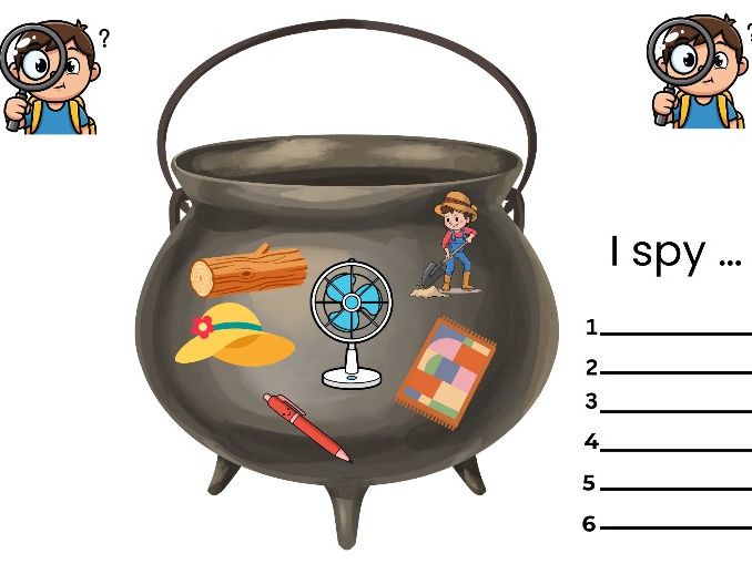 I Spy CVC Words  Phase 2 Phonics – 2 Writing Sheets