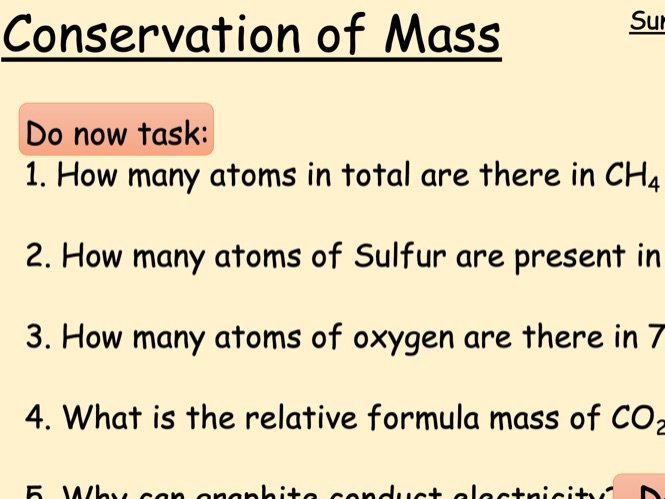 C3 Conservation of Mass