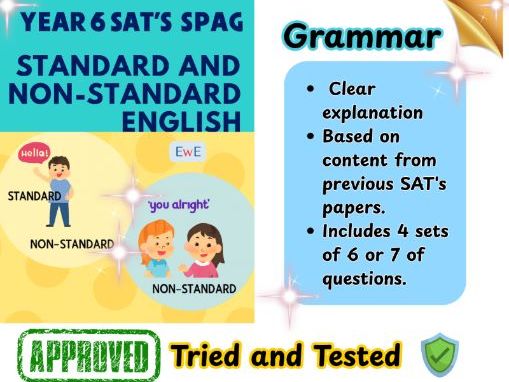 Standard and Non-standard English- Year 6 SPAG SAT's - GRAMMAR Worksheet