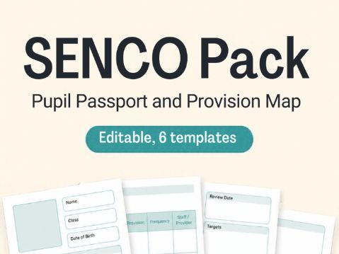 SENCO Pack: Editable Pupil Passport & APDR