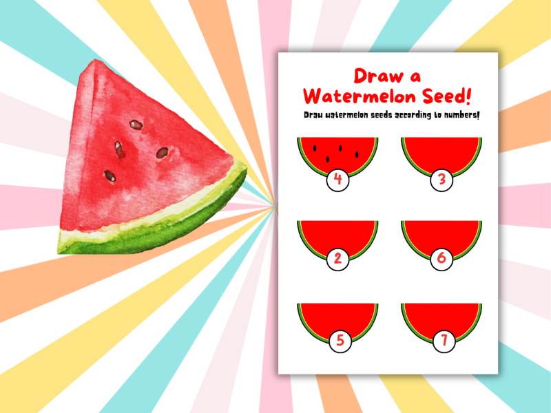Red and Green  Watermelon Seed Counting