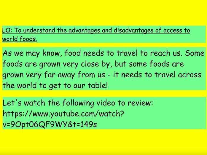 Where Does Our Food Come From? - Global Food Access & Food Miles Lesson (KS2)