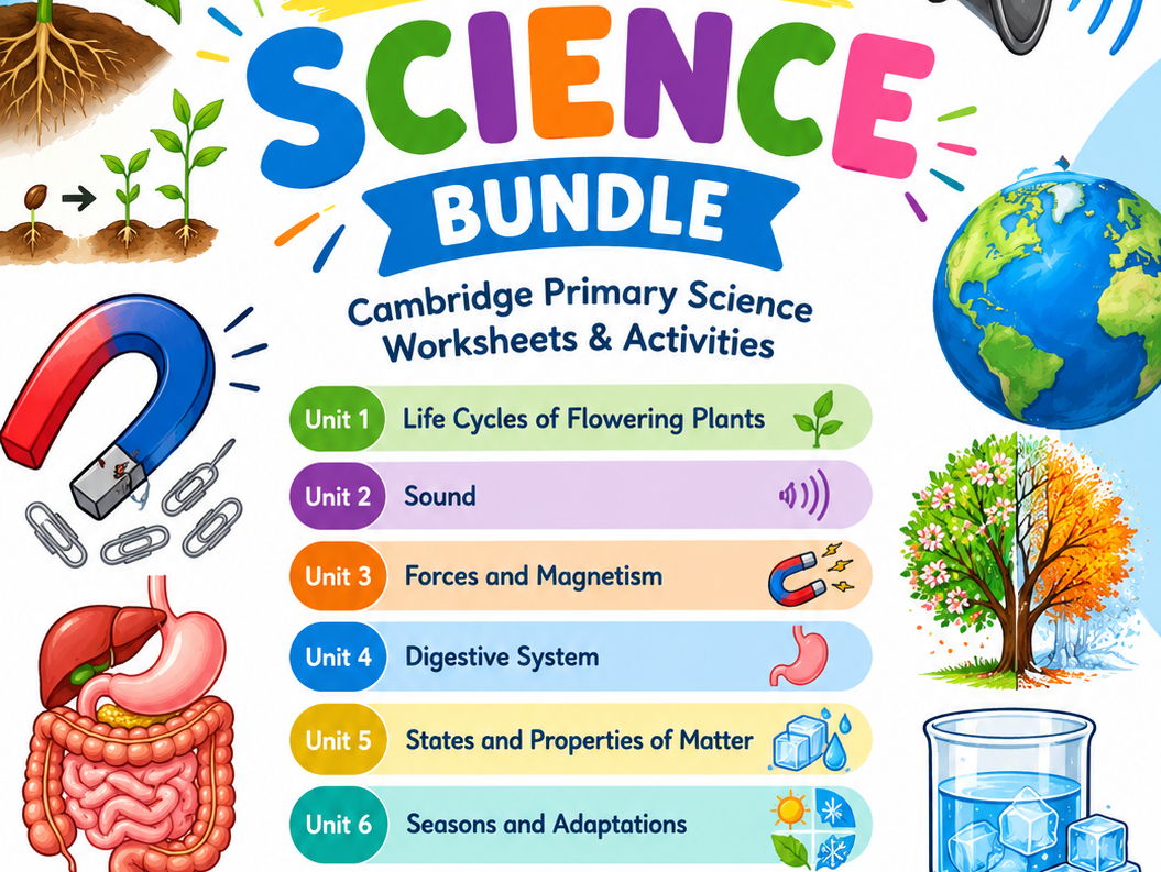 Grade 5 Science Bundle | Primary Science Worksheets & Activities | Full Year