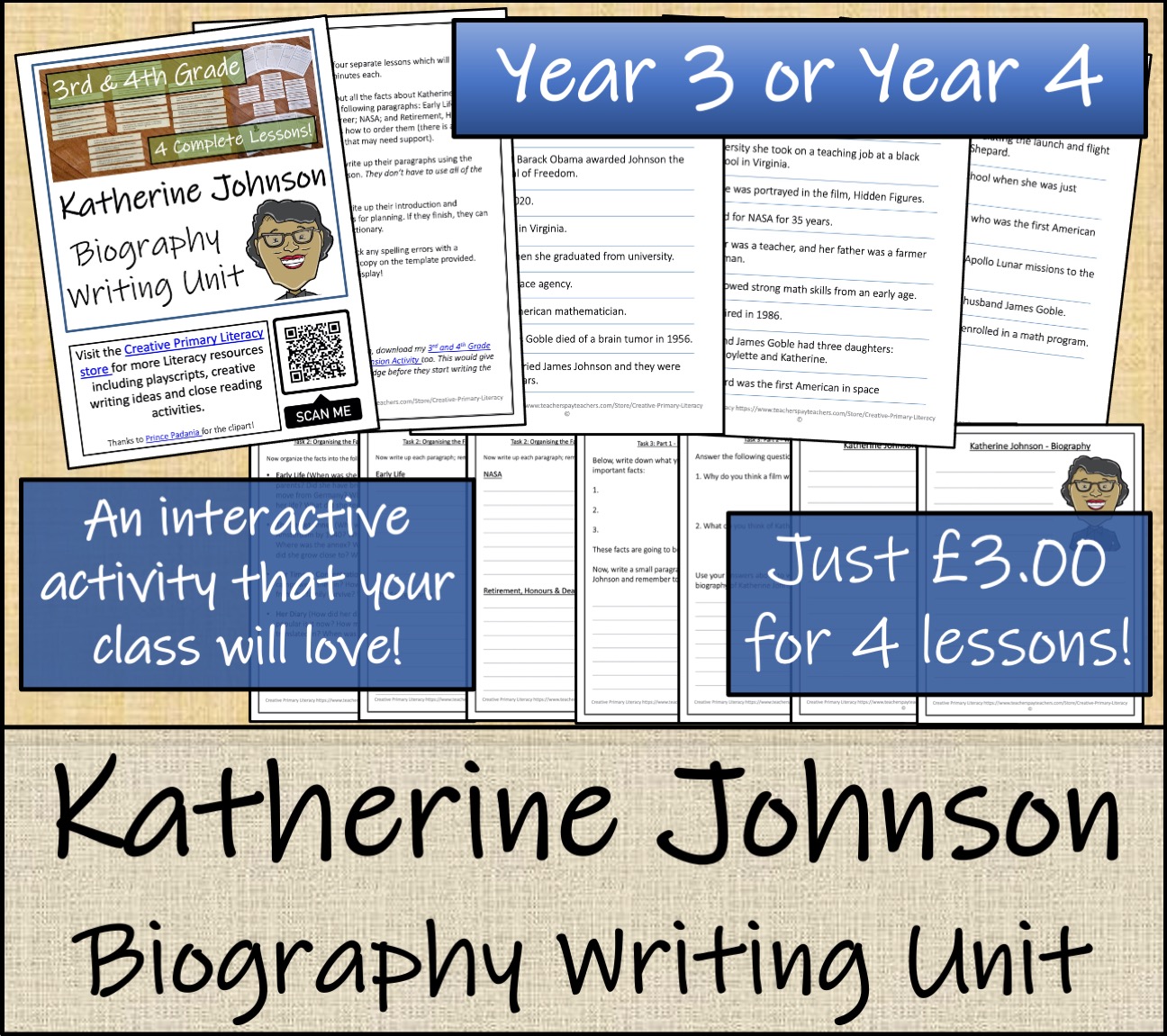 lks2-katherine-johnson-biography-writing-unit-teaching-resources