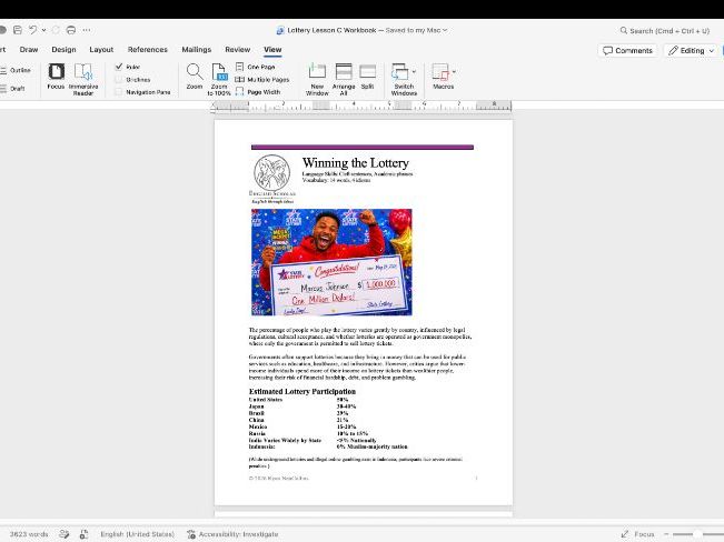 Winning the Lottery | CEFR B2–C1