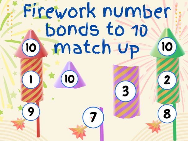 Firework number bonds to 10 match up