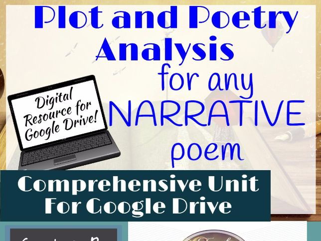 Poetry Analysis for any Narrative Poem Digital or Printable Unit