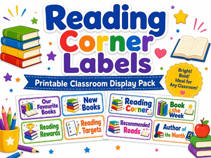 Reading Corner Labels | Classroom Reading Display