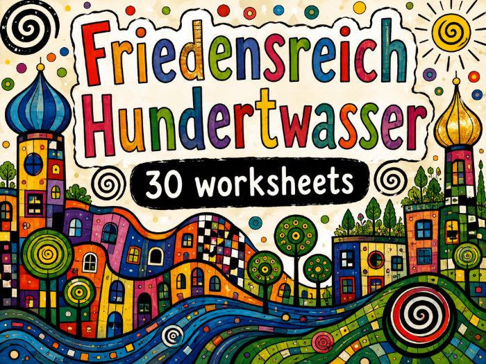 Friedensreich Hundertwasser Art Project | 30 Creative Architecture & Drawing Worksheets | KS2 KS3 Ar