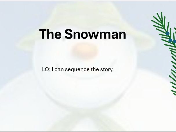 The snowman sequencing lesson