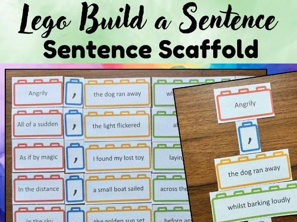Lego Build a Sentence! Sentence Writing Scaffold