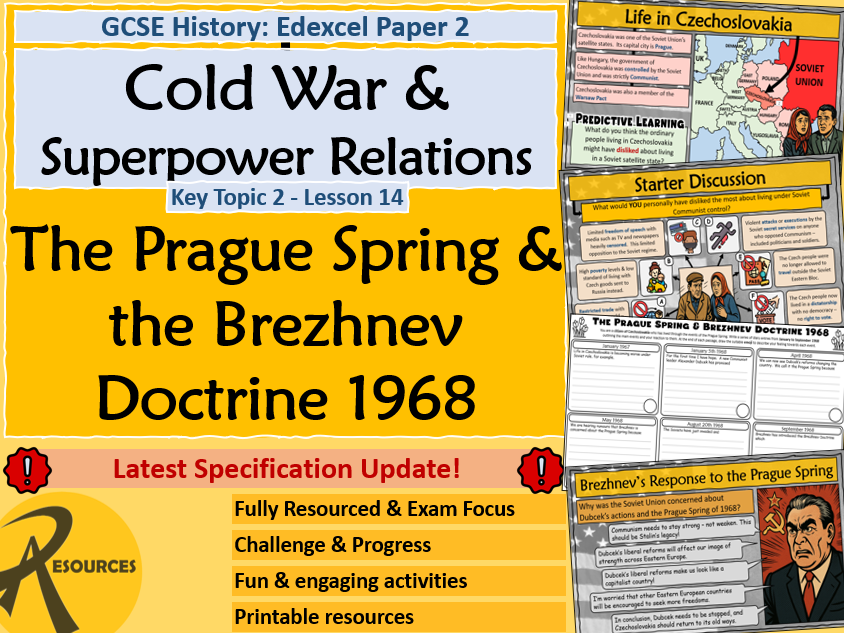 Prague Spring Brezhnev Doctrine - Cold War - GCSE History Edexcel - Lesson 14