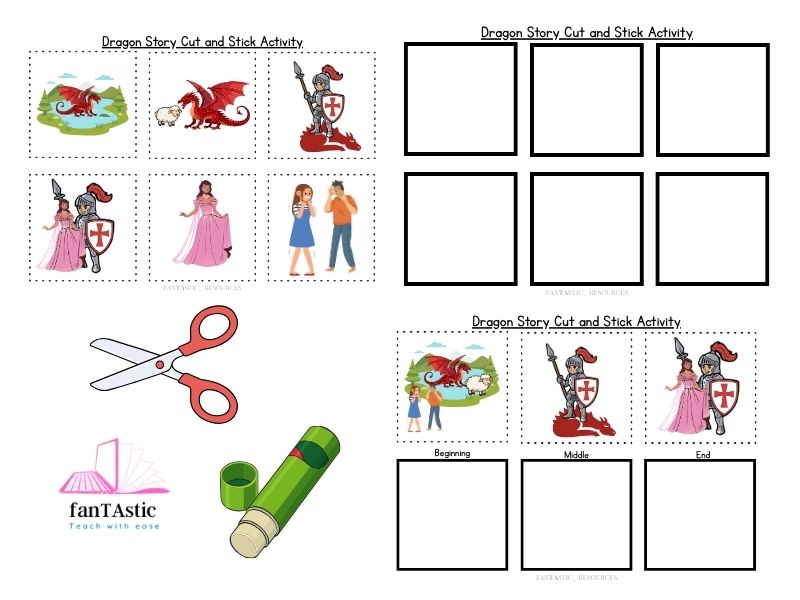St George and the Dragon Sequencing Activity – Cut & Stick Story  | KS1 & KS2 (Years 2–4)