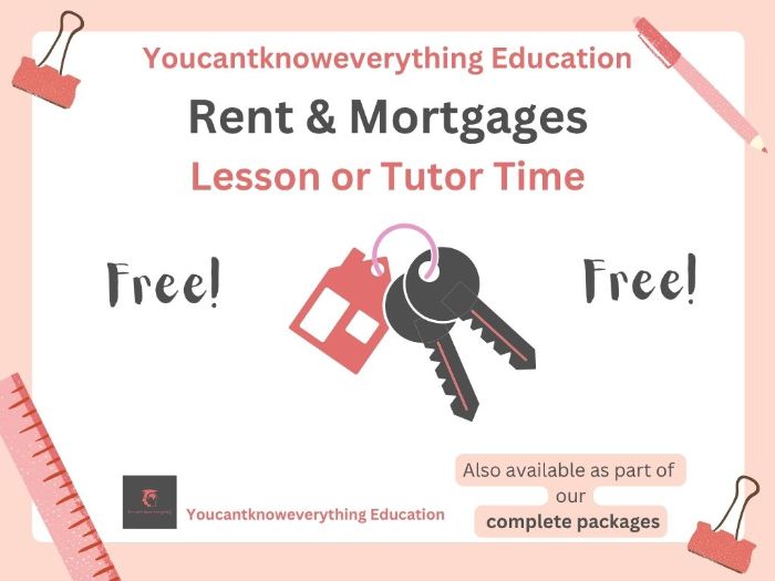 Rent & Mortgages PSHE Tutor Time