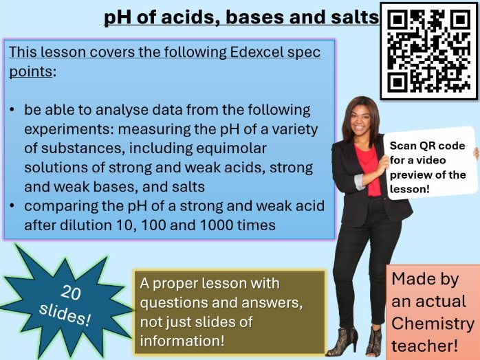 pH of acids, bases and salts | Effect of dilution on pH (scan for video preview)