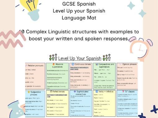 Level Up Your Spanish (Grade 9 GCSE Spanish Language Mat)