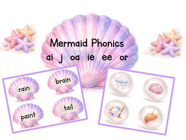 Mermaid Phonics ( ai j oa ie ee or)