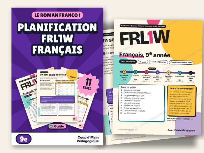 French Course Plan Grade 9 Ontario FRL1W French | Planification FRL1W 9e