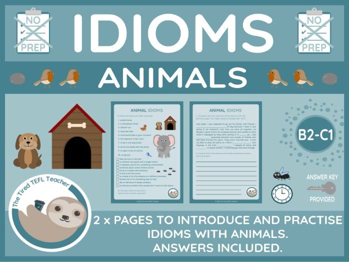 ESL Animal Idioms Worksheets