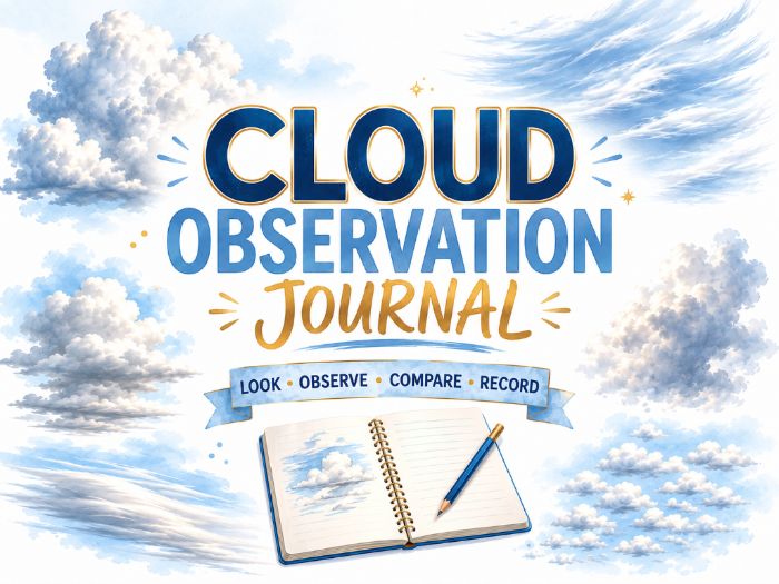 Cloud Observation Journal | Weather Science Worksheets & Cloud Activities | Kindergarten–2nd Grade
