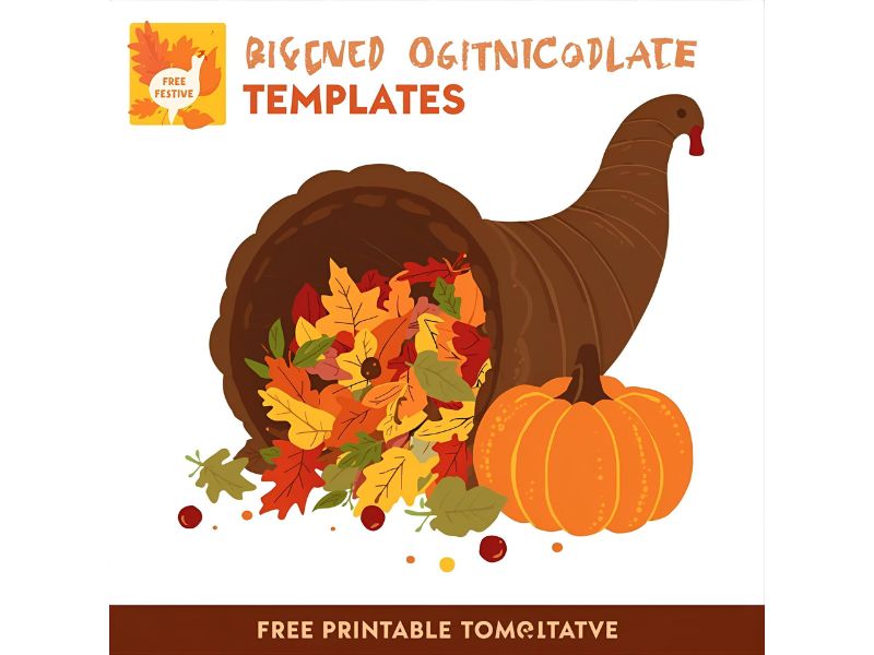 Thanksgiving Cornucopia Cut and Paste Craft | Free Printable Template