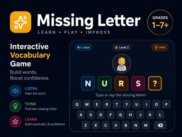 MISSING LETTERS  - WEB APP