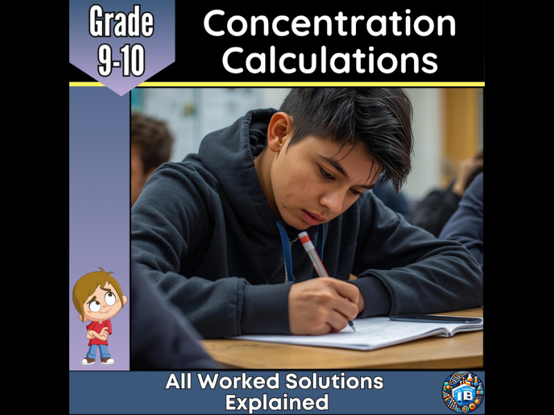 Chemistry - Concentration Calculations Worksheet - 2026