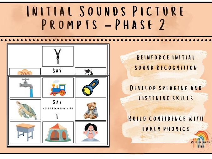 Initial Sounds Picture Prompts – Phase 2 Phonics EYFS / KS1
