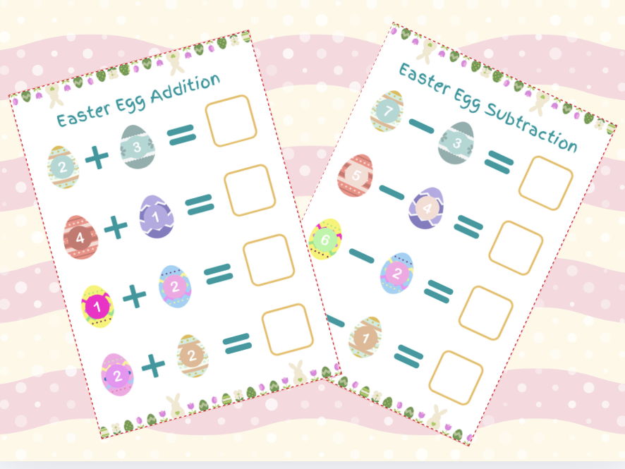 Easter Egg Addition & Subtraction Bundle - 5 & 10