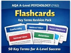 AQA A-Level Psychology Flashcards (7182) | Key Terms Revision Pack