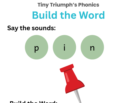 Phase 2 Phonics Build the Word Mats - Pack 2 (i, n, p, g, o)