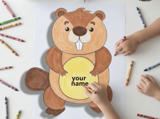 Groundhog Day Craft Printable | Build a Groundhog Shadow Activity | February Classroom Resource