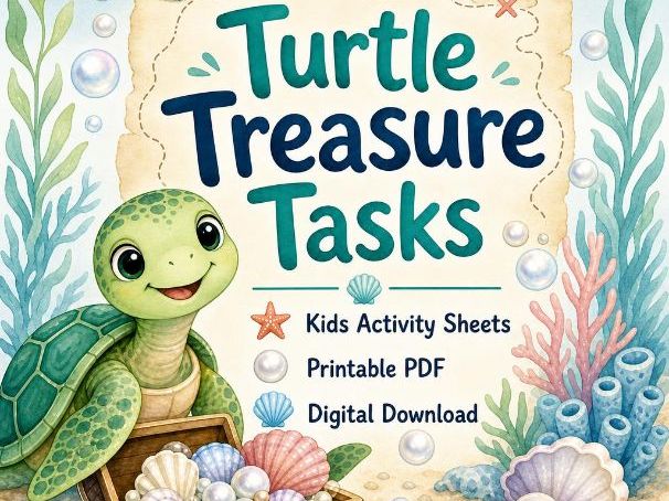 Turtle Treasure Activity Sheets Pack