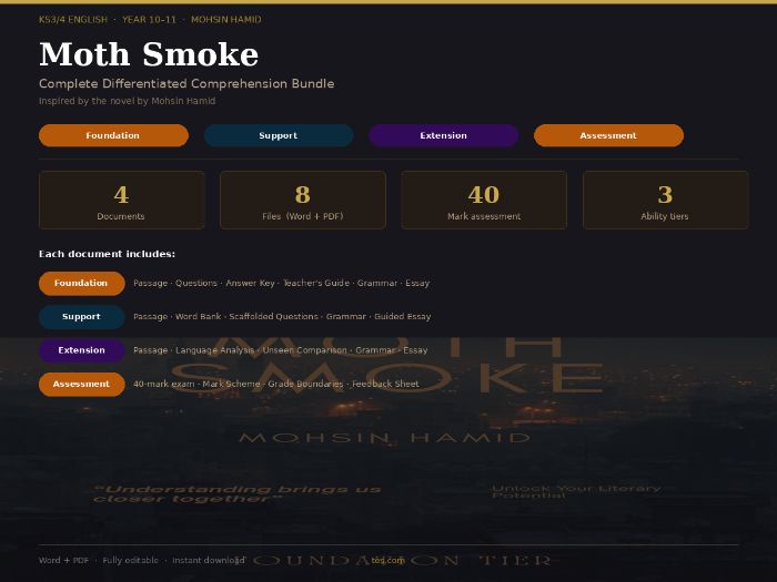 Moth Smoke KS3/4 Differentiated Bundle