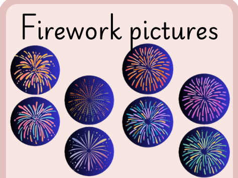Firework pictures- circles- continuous provision