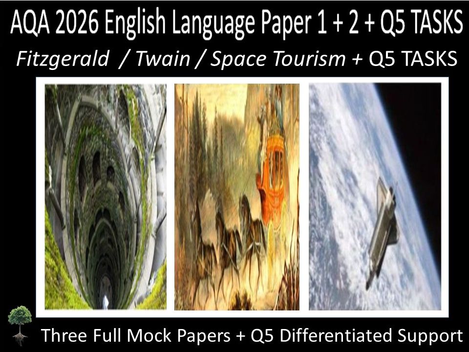 Three AQA 2026 English Language Paper 1 + 2 Mock | Q5 DIFFERENTIATED SUPPORT