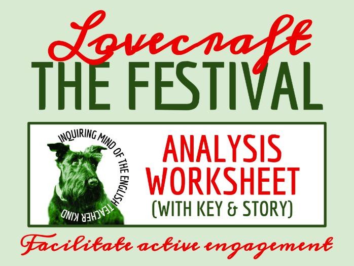 "The Festival" by Lovecraft Analysis Worksheet | Halloween and Christmas Fiction