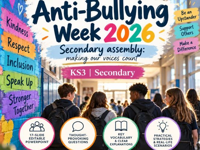 Anti-Bullying Week 2026 Assembly | KS3 Secondary | Bullying & Upstanders