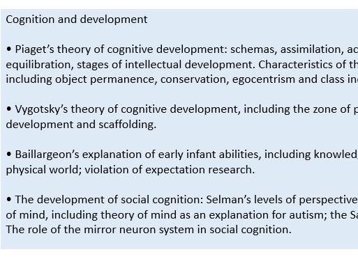 Cognition and development Paper 3